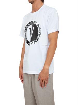 T-SHIRT VERSACE JEANS COUTURE BIANCO in UOMO
