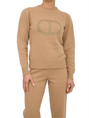 MAGLIA TWIN-SET BEIGE in DONNA