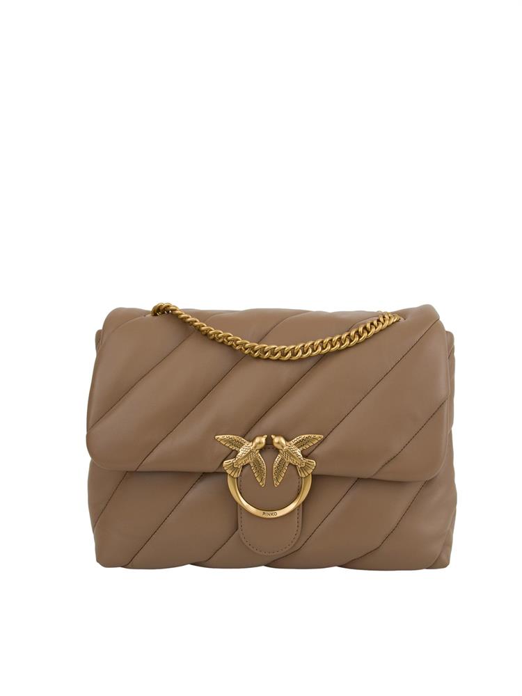 BORSA A SPALLA PINKO BEIGE