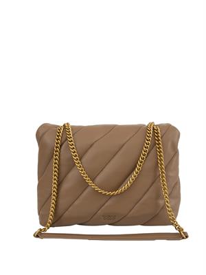 BORSA A SPALLA PINKO BEIGE in DONNA