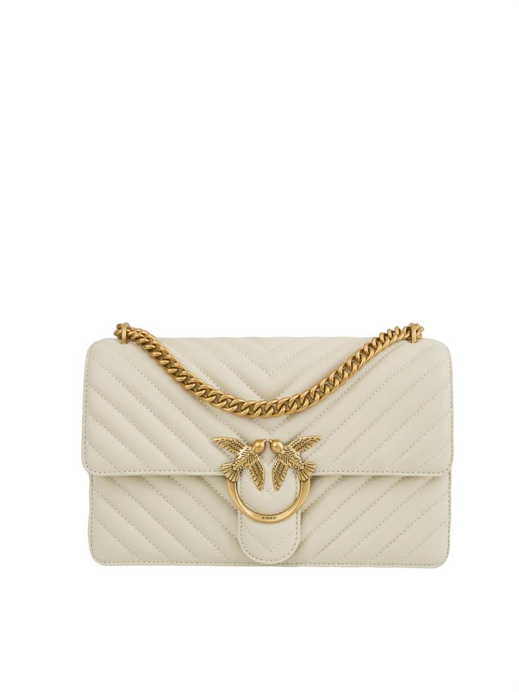 BORSA A SPALLA PINKO BIANCO