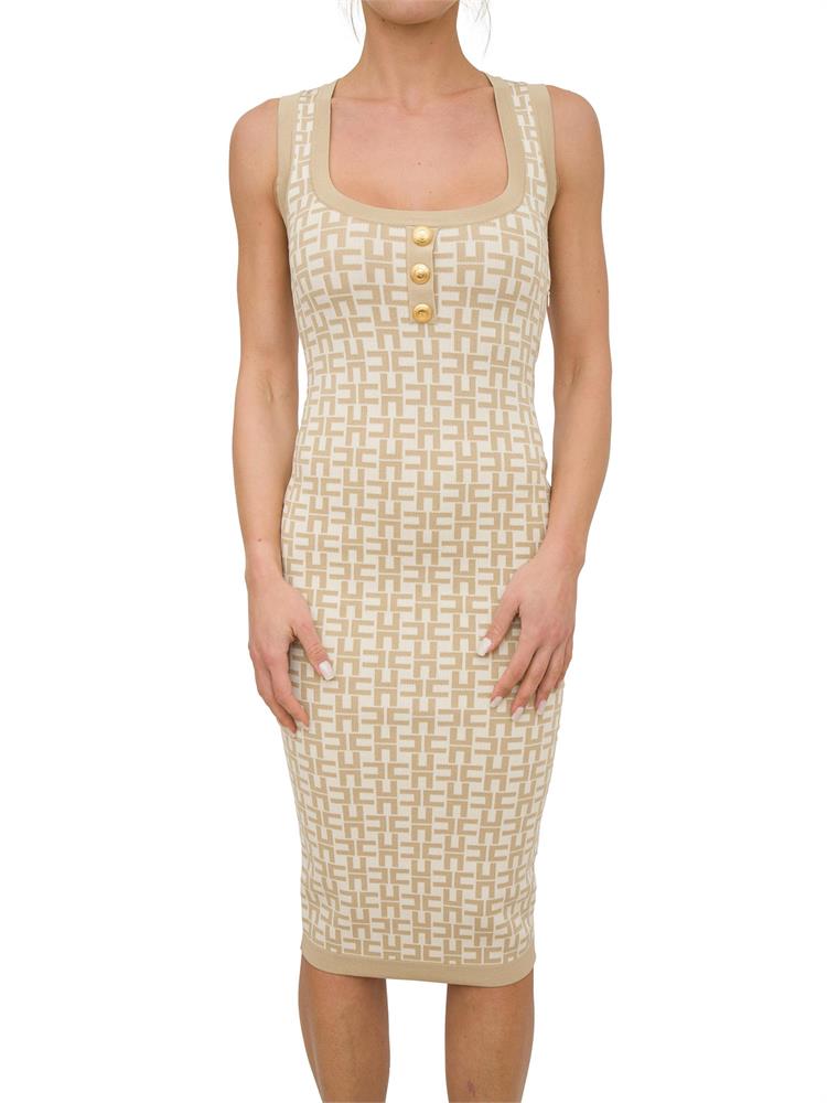 VESTITO ELISABETTA FRANCHI BEIGE