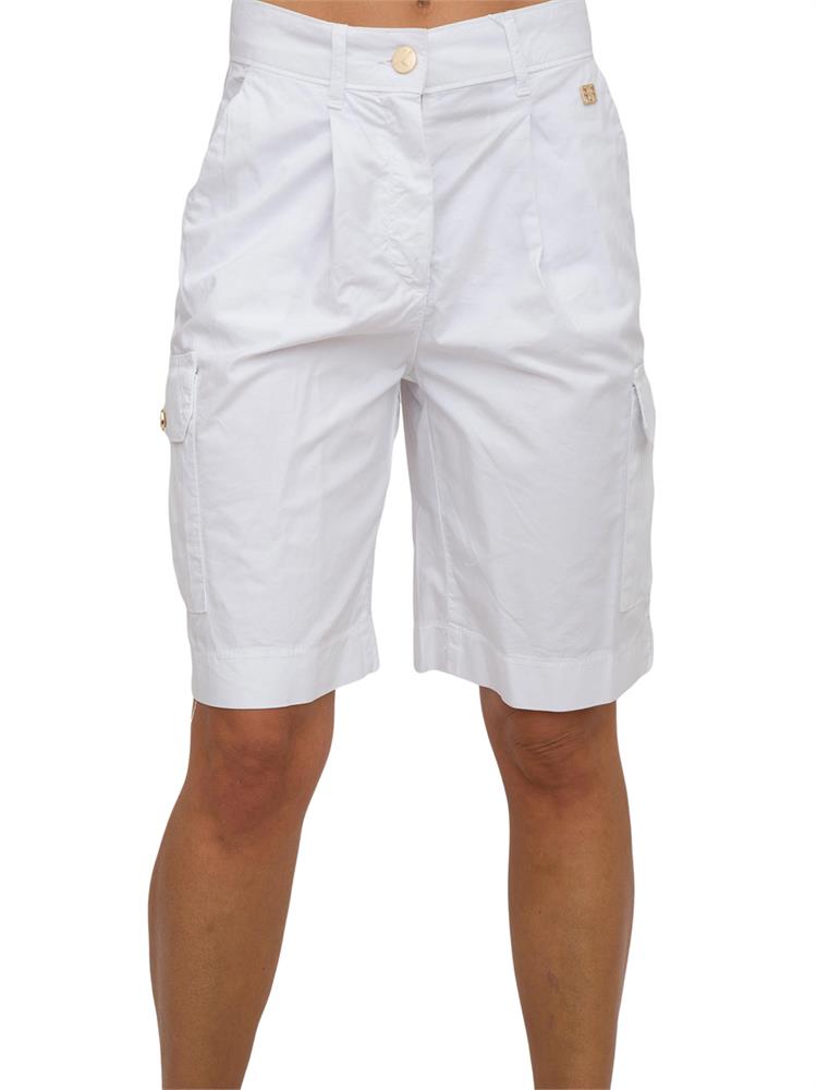 PANTALONE BERMUDA FRACOMINA BIANCO