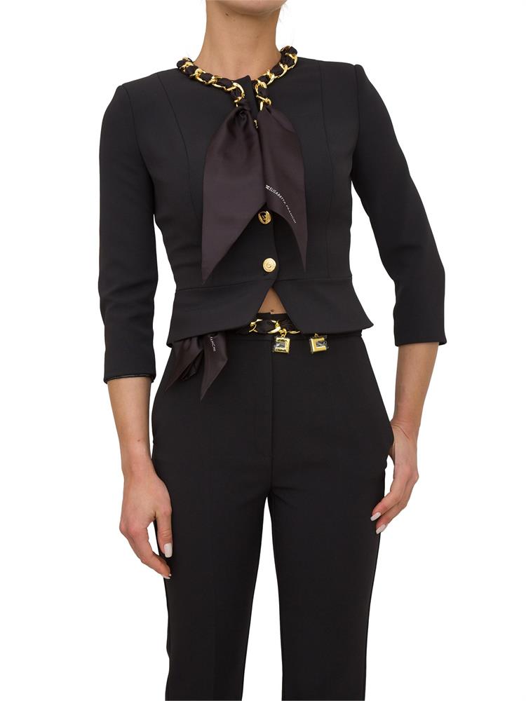 GIACCA MONOPETTO ELISABETTA FRANCHI NERO