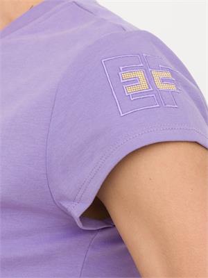 T-SHIRT ELISABETTA FRANCHI LILLA in DONNA