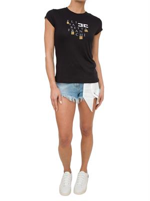 T-SHIRT ELISABETTA FRANCHI NERO in DONNA