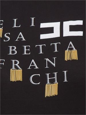 T-SHIRT ELISABETTA FRANCHI NERO in DONNA