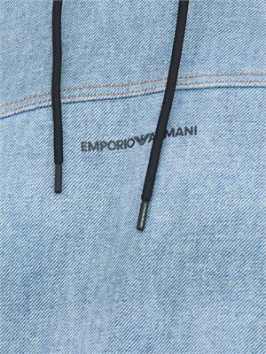 FELPA EMPORIO ARMANI BLU DENIM in UOMO