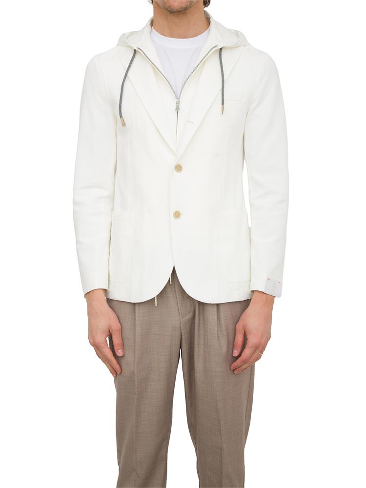GIACCA MONOPETTO ELEVENTY BIANCO