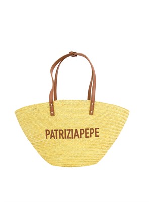 BORSA A SPALLA PATRIZIA PEPE GIALLO in DONNA