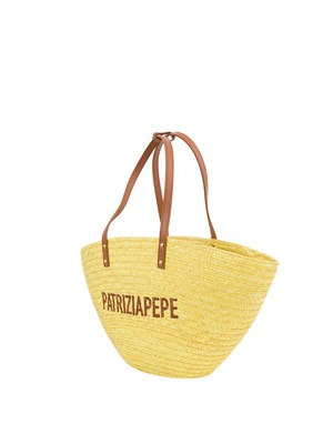 BORSA A SPALLA PATRIZIA PEPE GIALLO in DONNA
