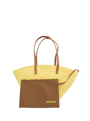 BORSA A SPALLA PATRIZIA PEPE GIALLO in DONNA