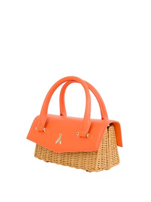 BORSA A SPALLA PATRIZIA PEPE ARANCIONE in DONNA