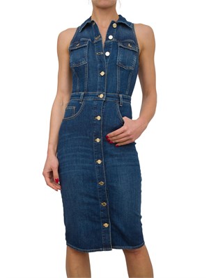 VESTITO ELISABETTA FRANCHI BLU DENIM in DONNA