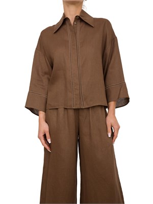 CAMICIA MANICA LUNGA MAX MARA MARRONE in DONNA