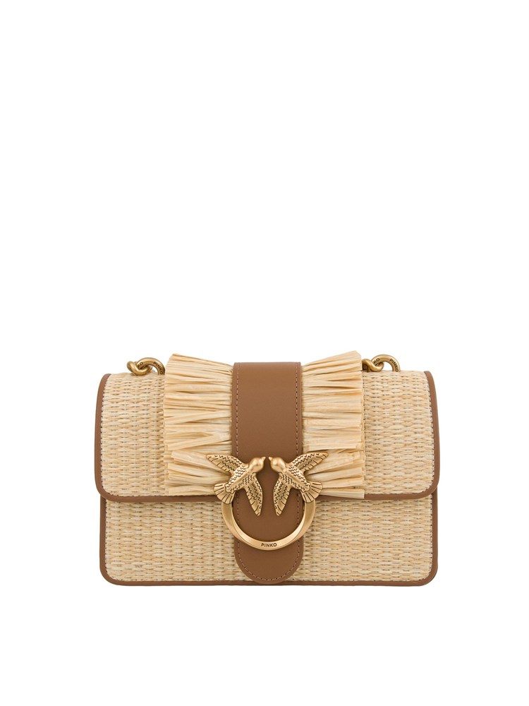 BORSA A SPALLA PINKO CUOIO