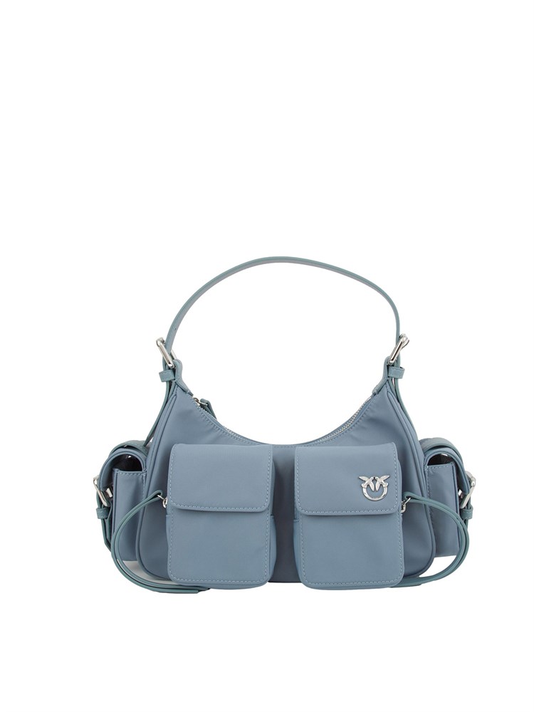 BORSA A SPALLA PINKO AZZURRO