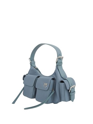 BORSA A SPALLA PINKO AZZURRO in DONNA