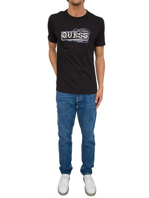 T-SHIRT GUESS JEANS NERO in UOMO