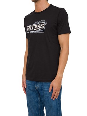 T-SHIRT GUESS JEANS NERO in UOMO