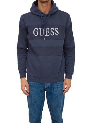 FELPA GUESS JEANS BLU in UOMO