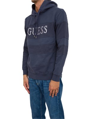 FELPA GUESS JEANS BLU in UOMO
