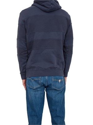 FELPA GUESS JEANS BLU in UOMO