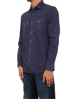 CAMICIA MANICA LUNGA GUESS JEANS BLU in UOMO