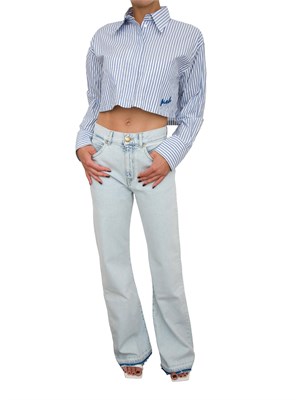 CAMICIA MANICA LUNGA PINKO BLU in DONNA