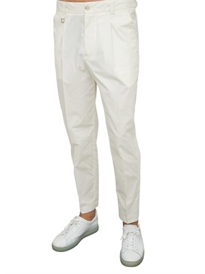 PANTALONE CASUAL PAOLO PECORA BIANCO in UOMO
