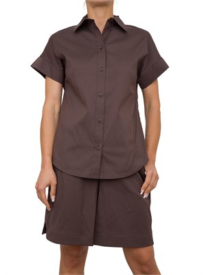 CAMICIA MANICA CORTA MAX MARA MARRONE in DONNA