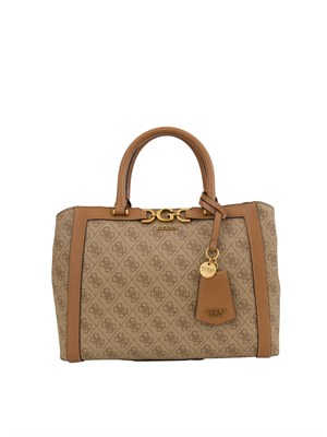 BORSA A SPALLA GUESS JEANS BEIGE in DONNA