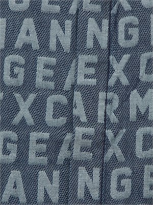 CAMICIA MANICA CORTA ARMANI EXCHANGE BLU DENIM in UOMO