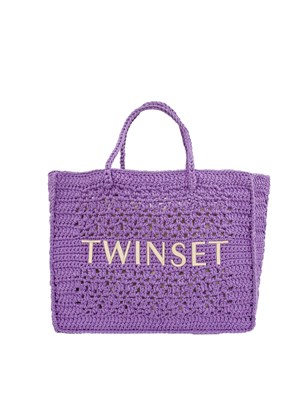 BORSA A SPALLA TWIN-SET LILLA in DONNA