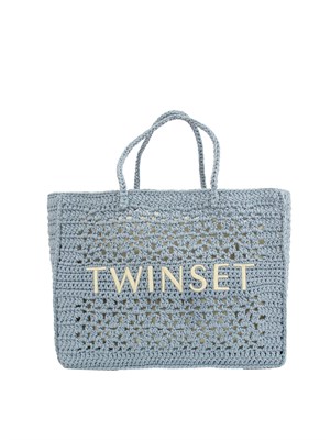 BORSA A SPALLA TWIN-SET CELESTE in DONNA