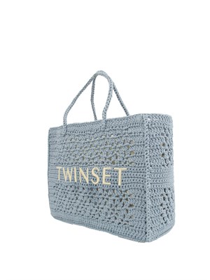 BORSA A SPALLA TWIN-SET CELESTE in DONNA