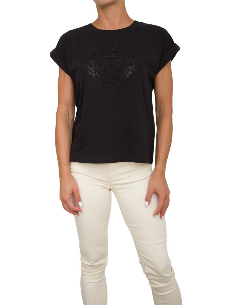 T-SHIRT TWIN-SET NERO