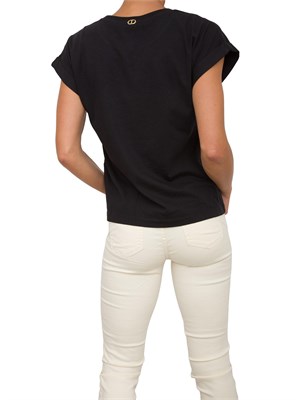 T-SHIRT TWIN-SET NERO in DONNA