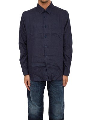 CAMICIA MANICA LUNGA GUESS JEANS BLU in UOMO