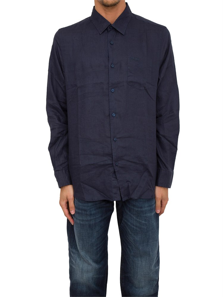 CAMICIA MANICA LUNGA GUESS JEANS BLU