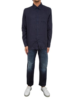 CAMICIA MANICA LUNGA GUESS JEANS BLU in UOMO