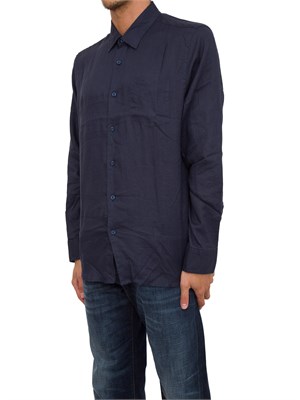 CAMICIA MANICA LUNGA GUESS JEANS BLU in UOMO