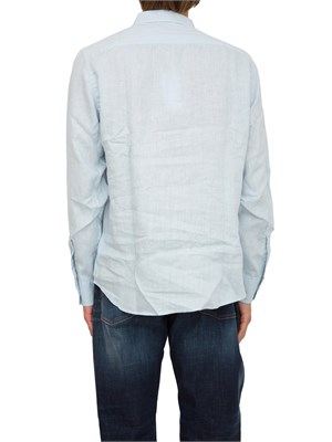 CAMICIA MANICA LUNGA GUESS JEANS CELESTE in UOMO