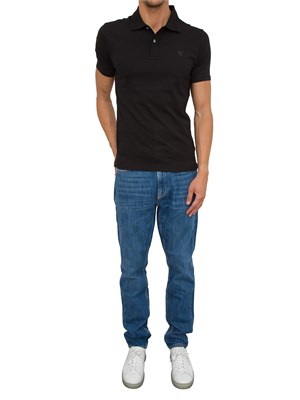 POLO GUESS JEANS NERO in UOMO