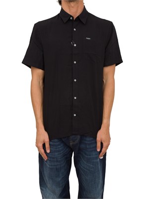 CAMICIA MANICA CORTA GUESS JEANS NERO in UOMO