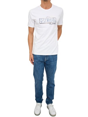 T-SHIRT GUESS JEANS BIANCO in UOMO