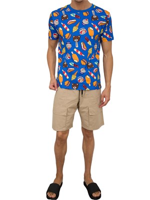 T-SHIRT MOSCHINO SWIM BLU in UOMO
