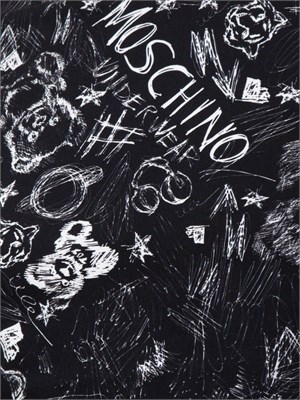 T-SHIRT MOSCHINO UNDERWEAR NERO in UOMO