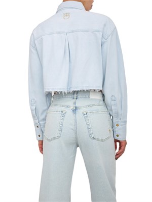 CAMICIA MANICA LUNGA PINKO BLU DENIM in DONNA