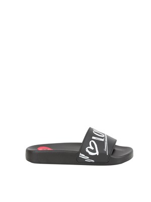 CIABATTE LOVE MOSCHINO NERO in DONNA
